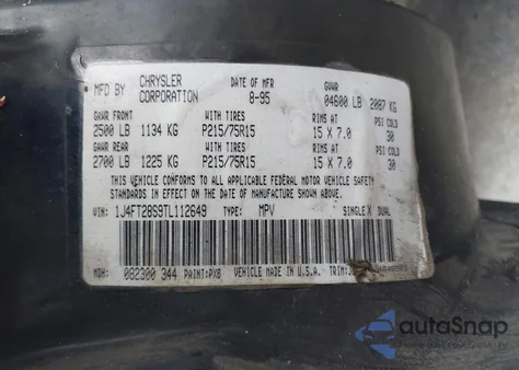 1996 Jeep Cherokee Se from USA, damaged, VIN 1J4FT28S9TL112649